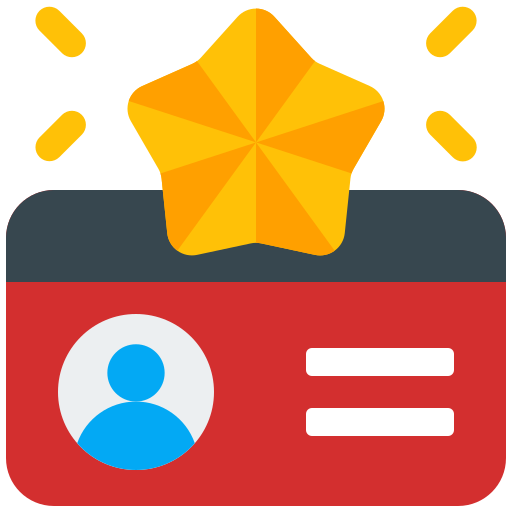 Ícone de cartão/credencial
