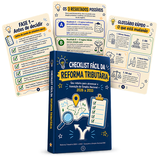 Mockup do Plano Básico: Checklist Fácil da Reforma Tributária