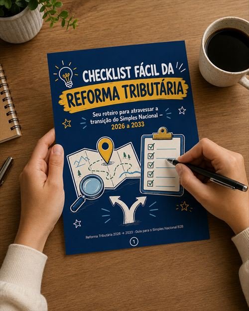 Pessoa usando o Checklist Fácil da Reforma Tributária